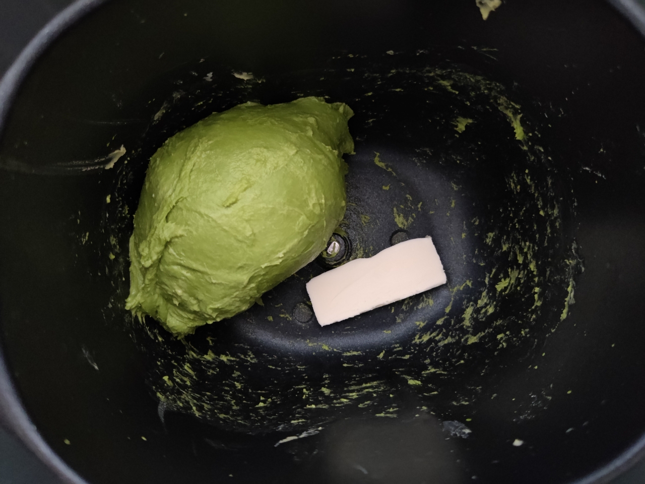 多巴胺绿丨菠菜牛奶芝士火腿软欧的做法 步骤4