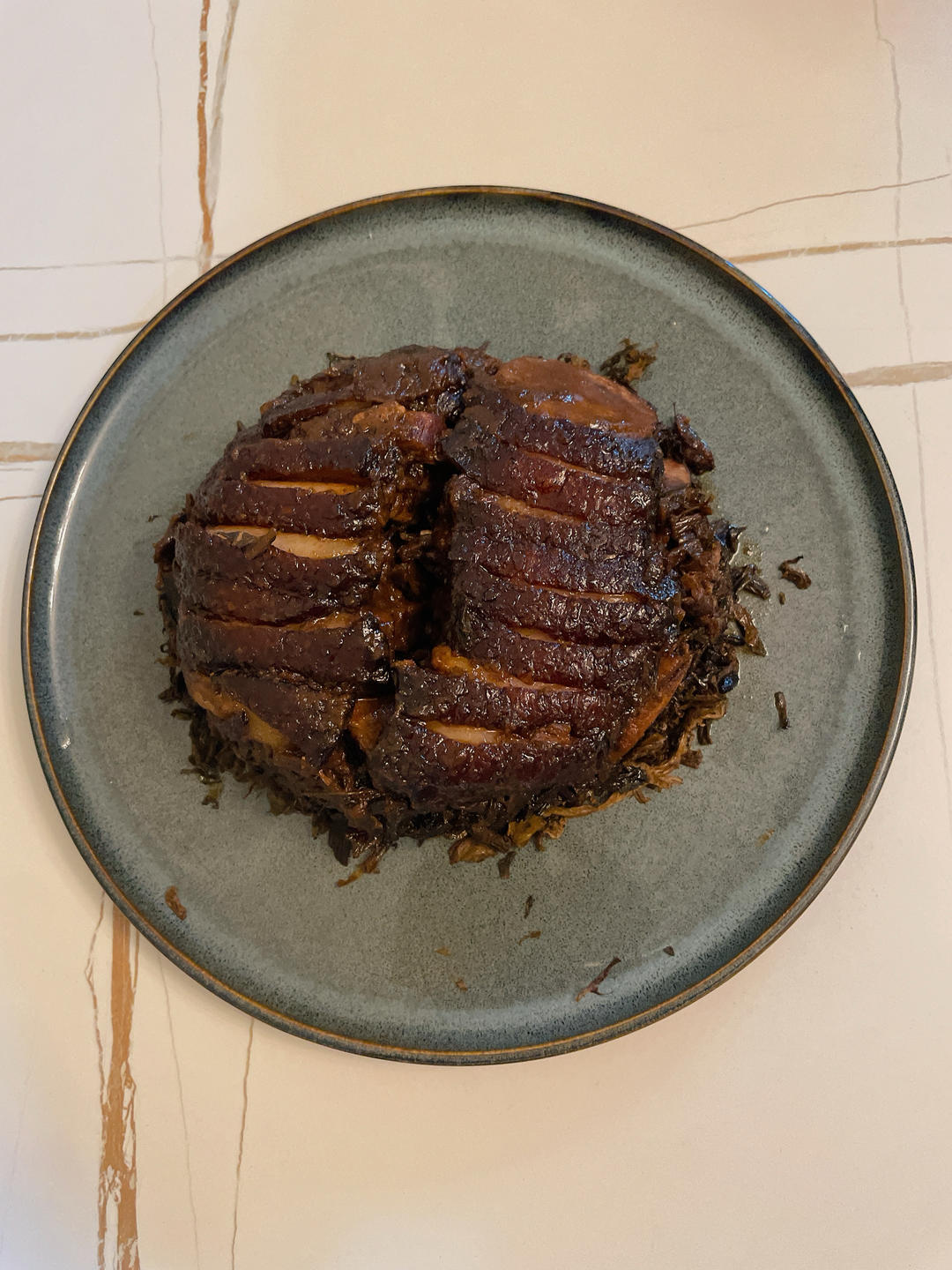 不用油炸更健康的梅菜扣肉