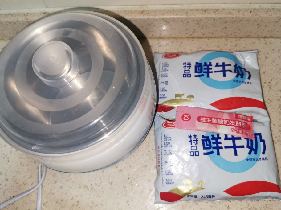 自制菌丝生活酸奶的做法 步骤1