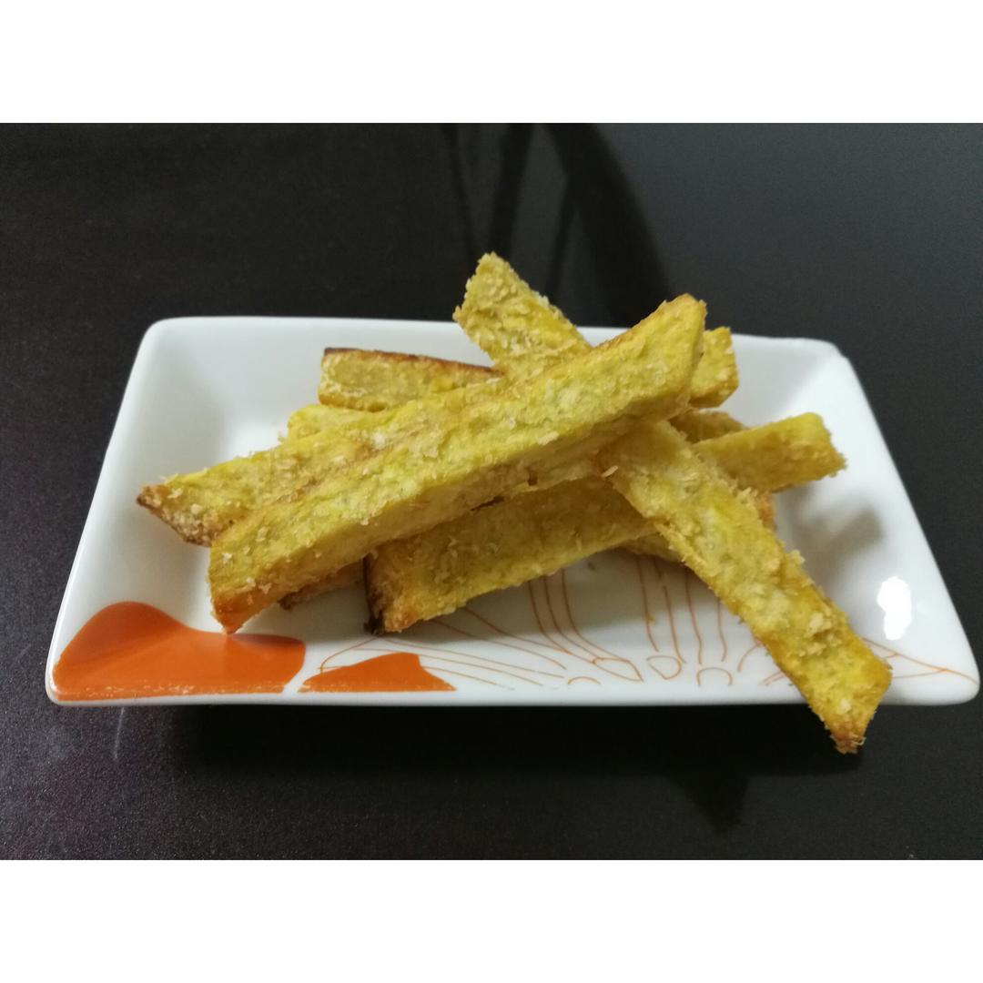 椰蓉烤红薯条（健康夜宵）