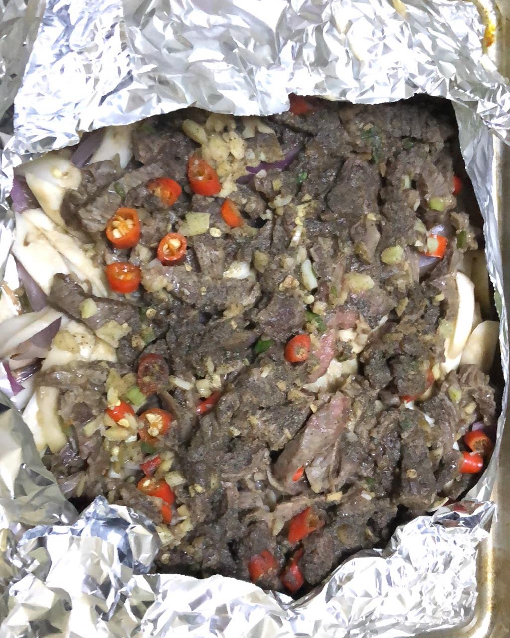 手机用户8080dmj4做的烤箱做嫩牛肉锡纸牛肉