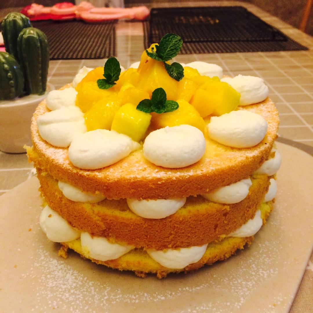 芒果裸蛋糕 完美戚风胚