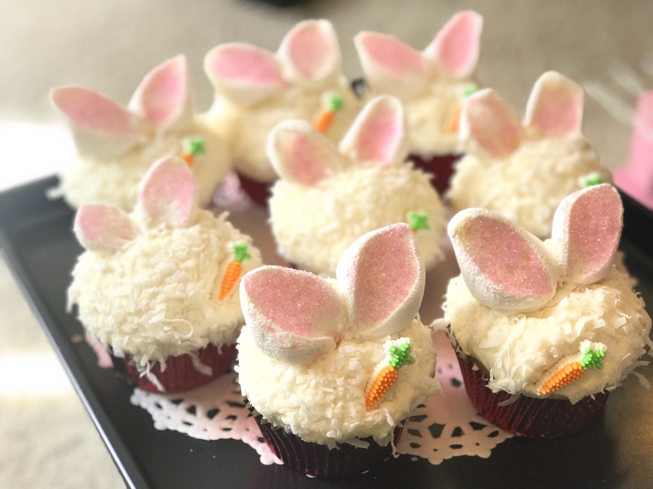 复活节小兔子椰香纸杯蛋糕