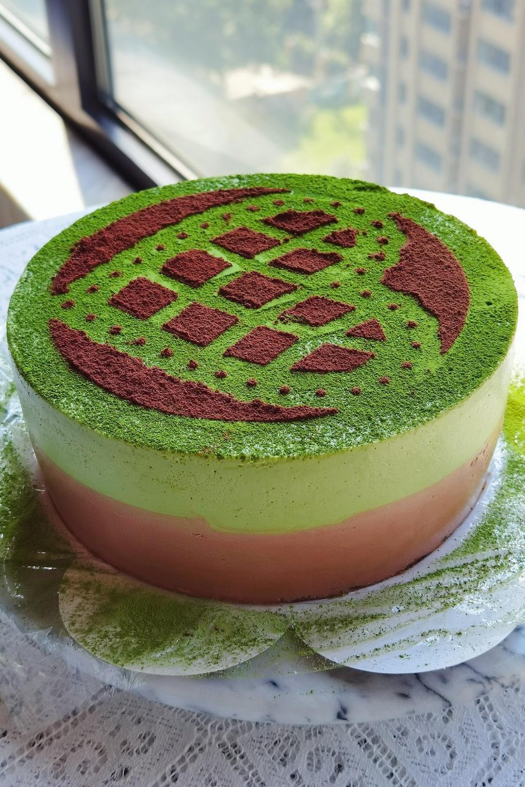 巧克力抹茶慕斯蛋糕