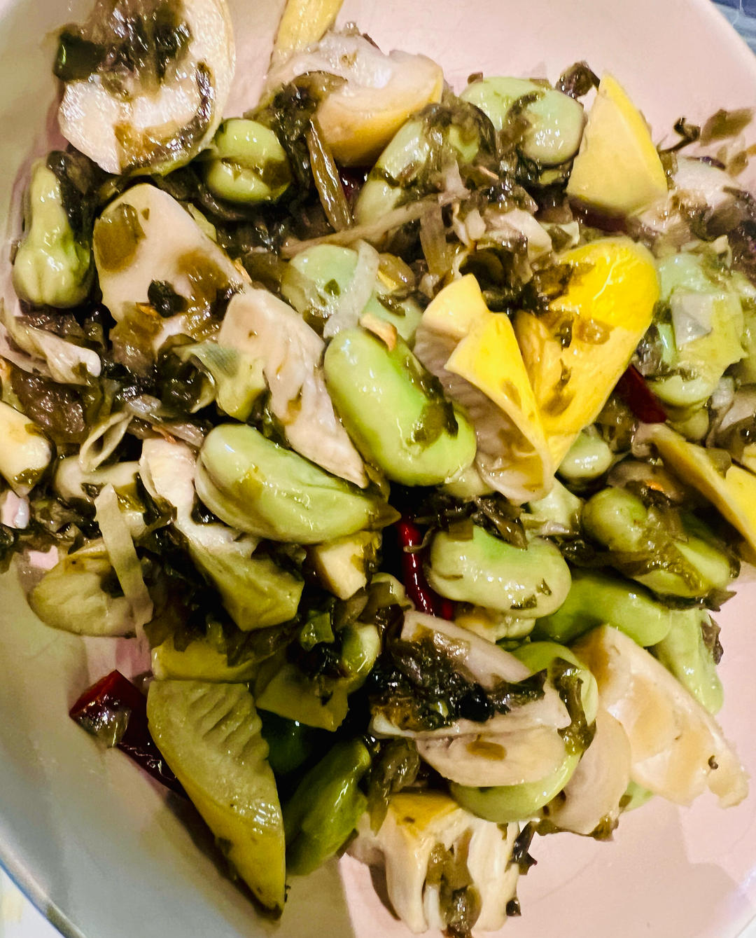 春笋雪菜炒蚕豆