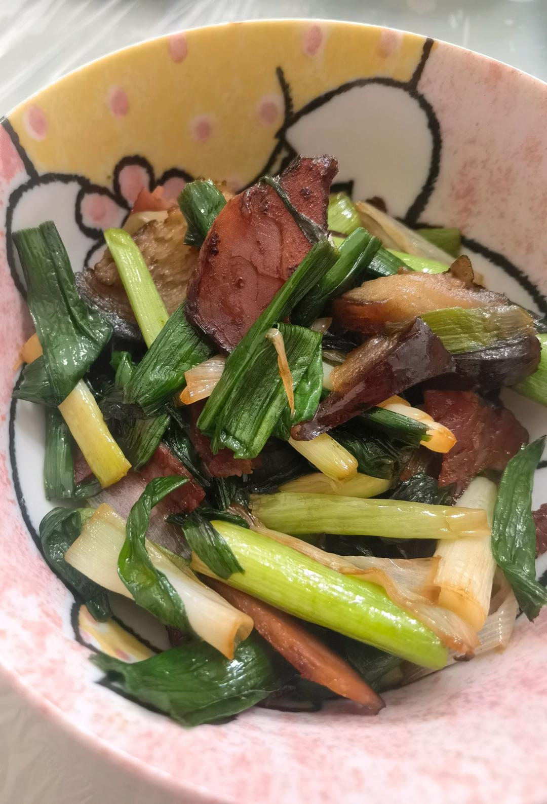 蒜苗熏肉