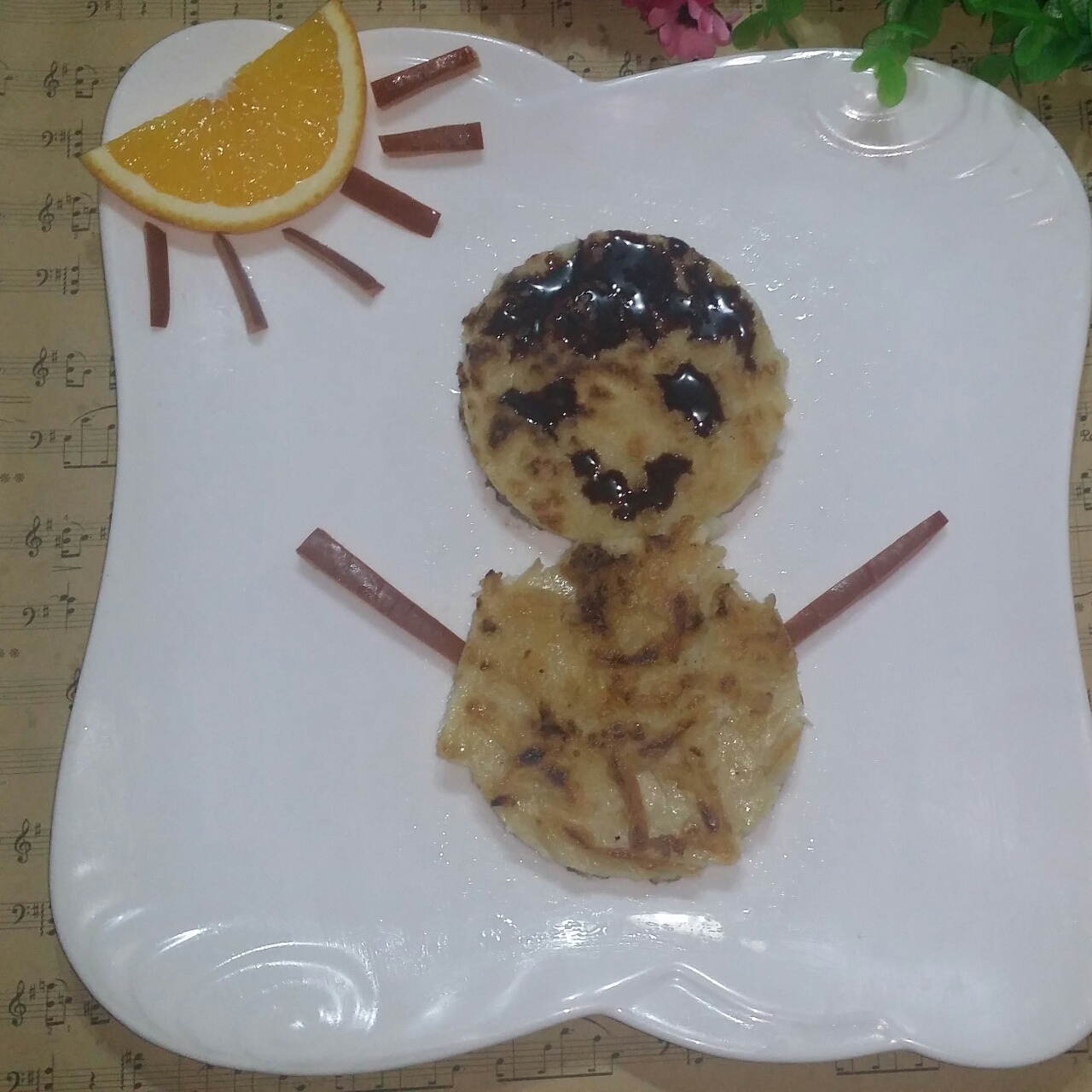 栀子花米饭趣味餐