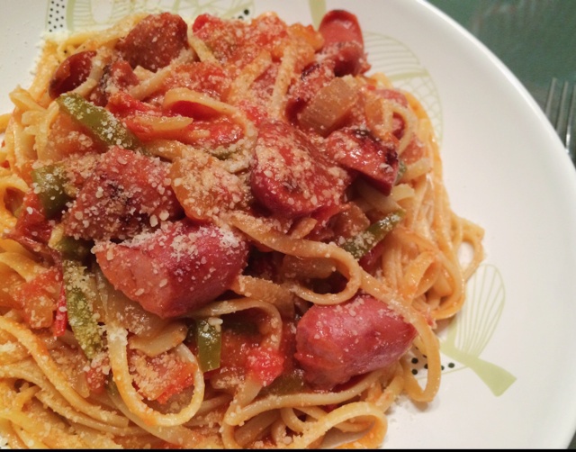 杨默默做的饭岛奈美拿坡里意大利面