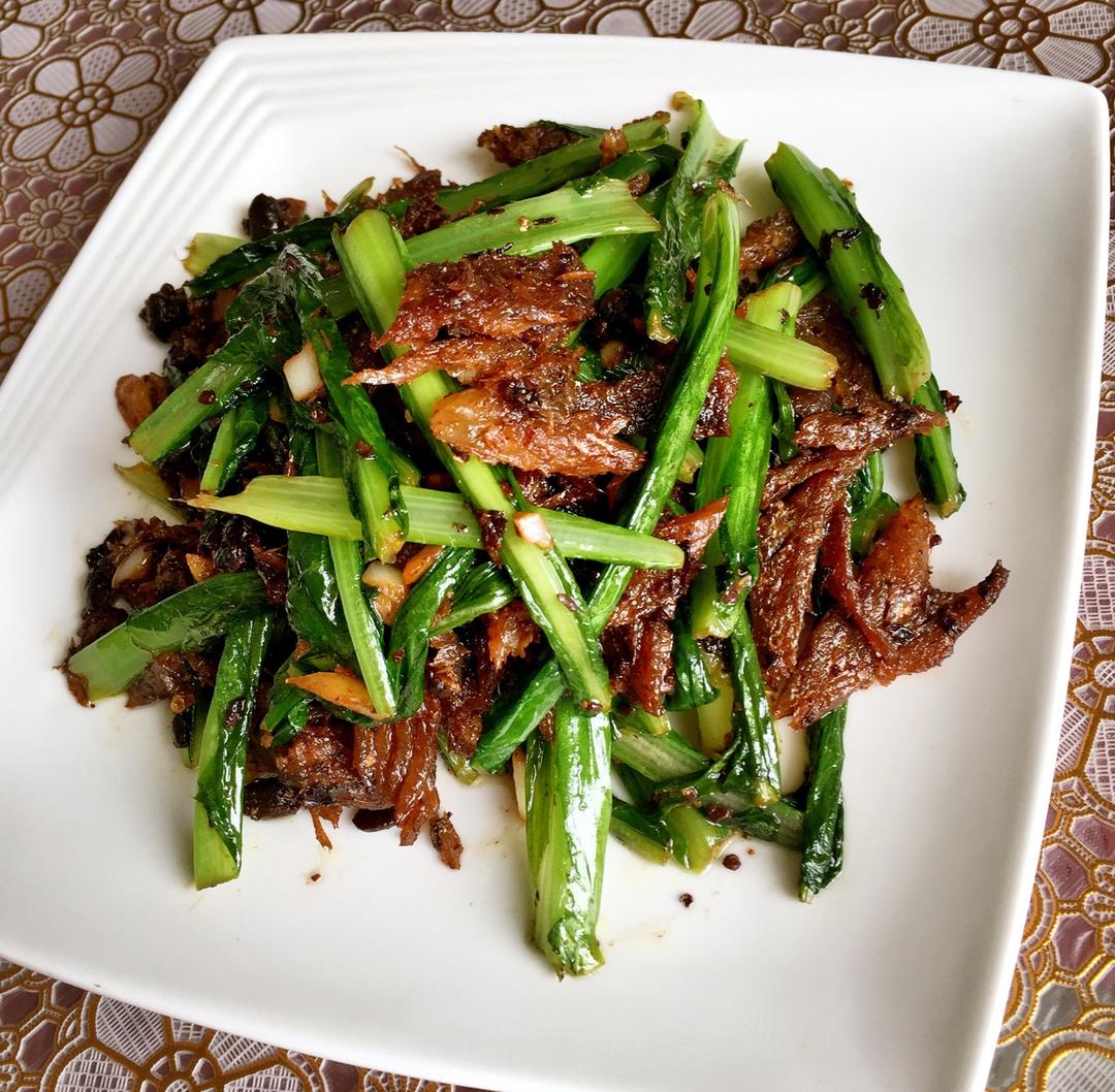 豆豉鲮鱼油麦菜