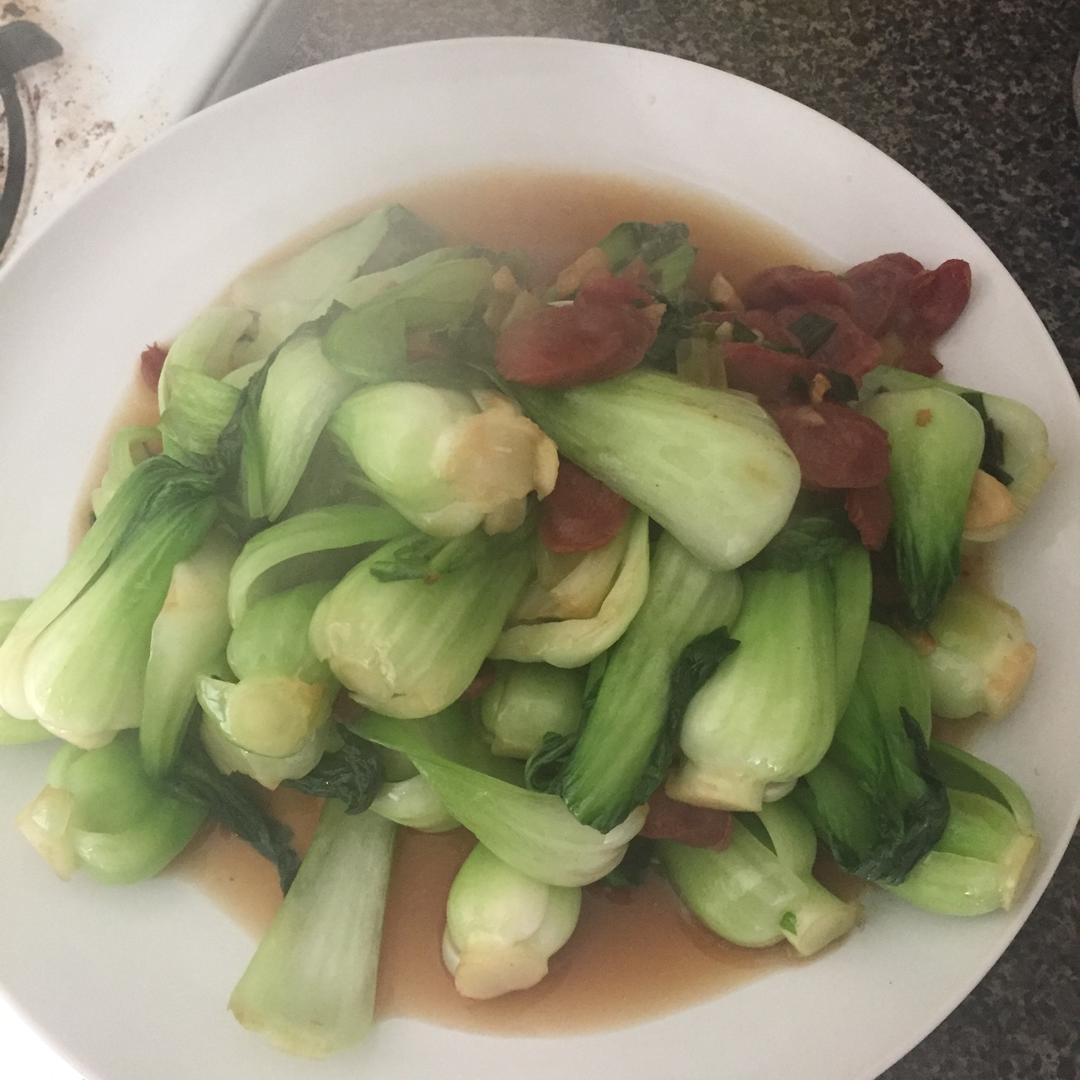 白菜炒腊肠