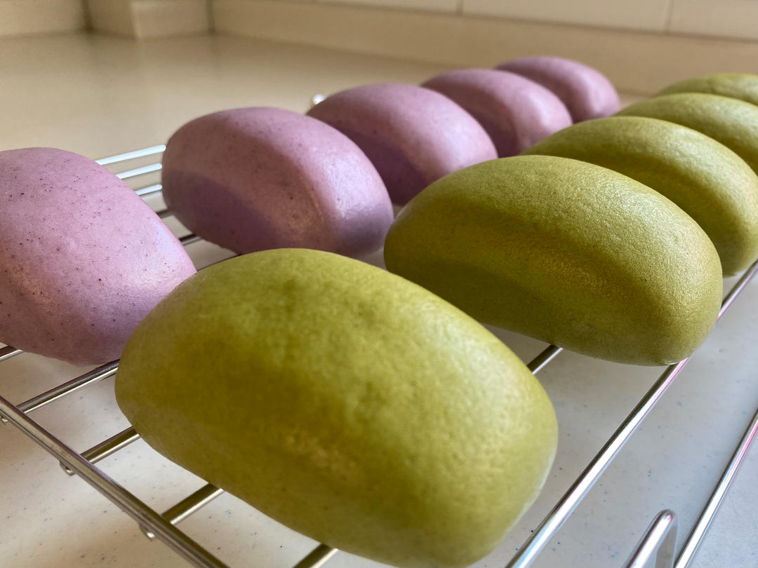 糖果色馒头（一次发酵花样刀切之1⃣️）