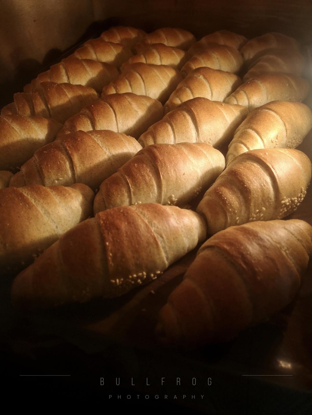 脆皮海苔盐面包｜法国老面