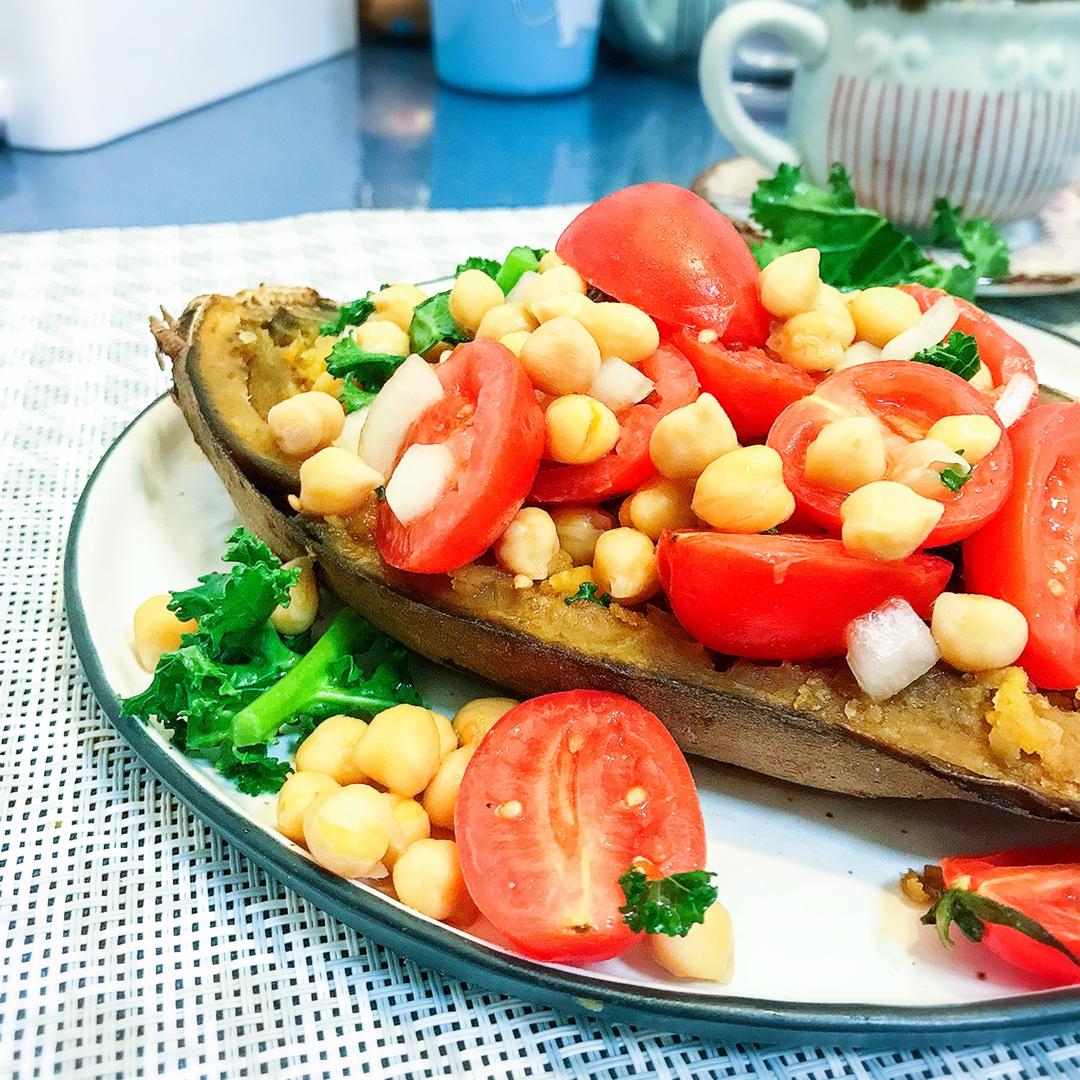 地中海风味烤红薯鹰嘴豆