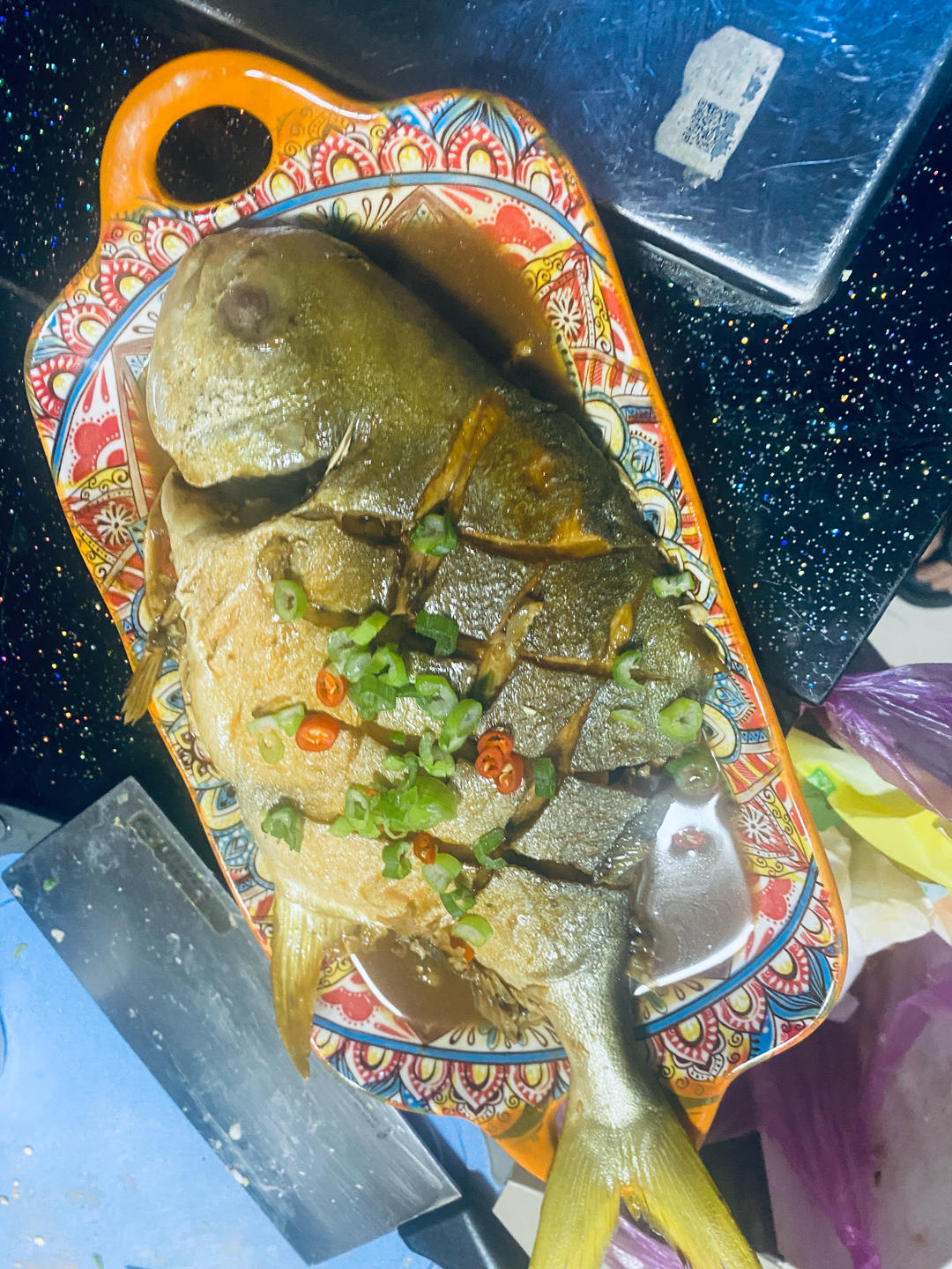 干烧金鲳鱼