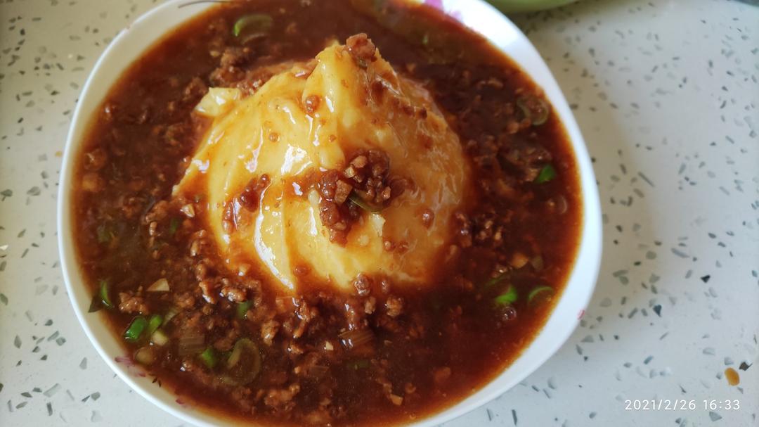 奶香肉末土豆泥~(中西结合好滋味)