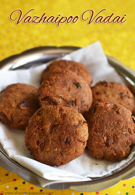 Vazhaipoo Vadai – Banana Flower Fritters 印度脆炸香蕉花小饼的做法