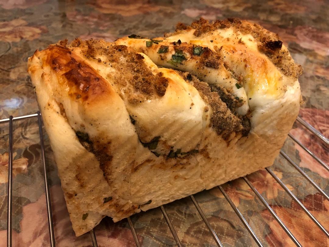 香葱肉松手撕吐司
