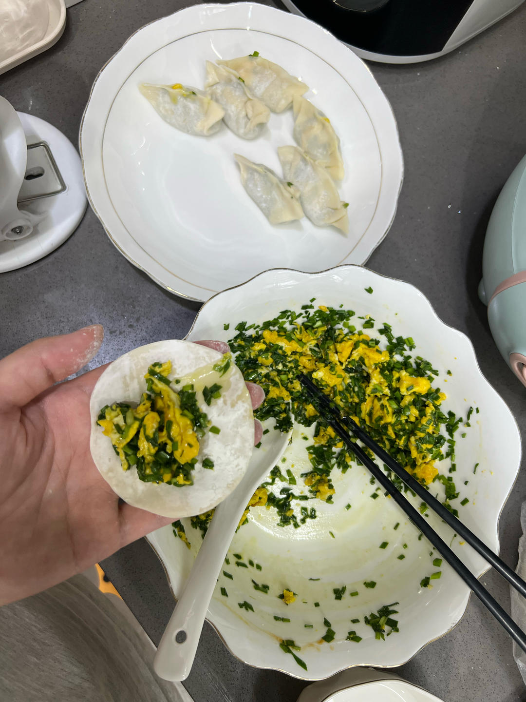 韭菜鸡蛋虾仁饺子（三人量）