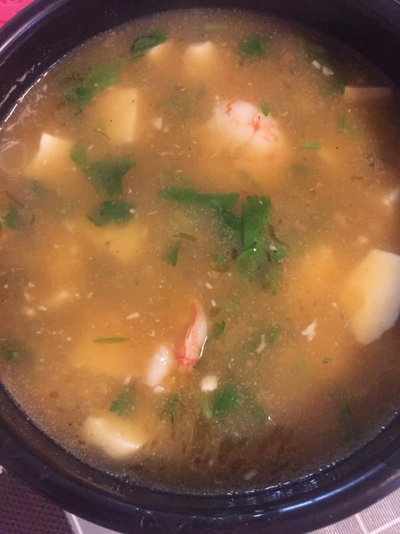 鲜虾豆腐汤