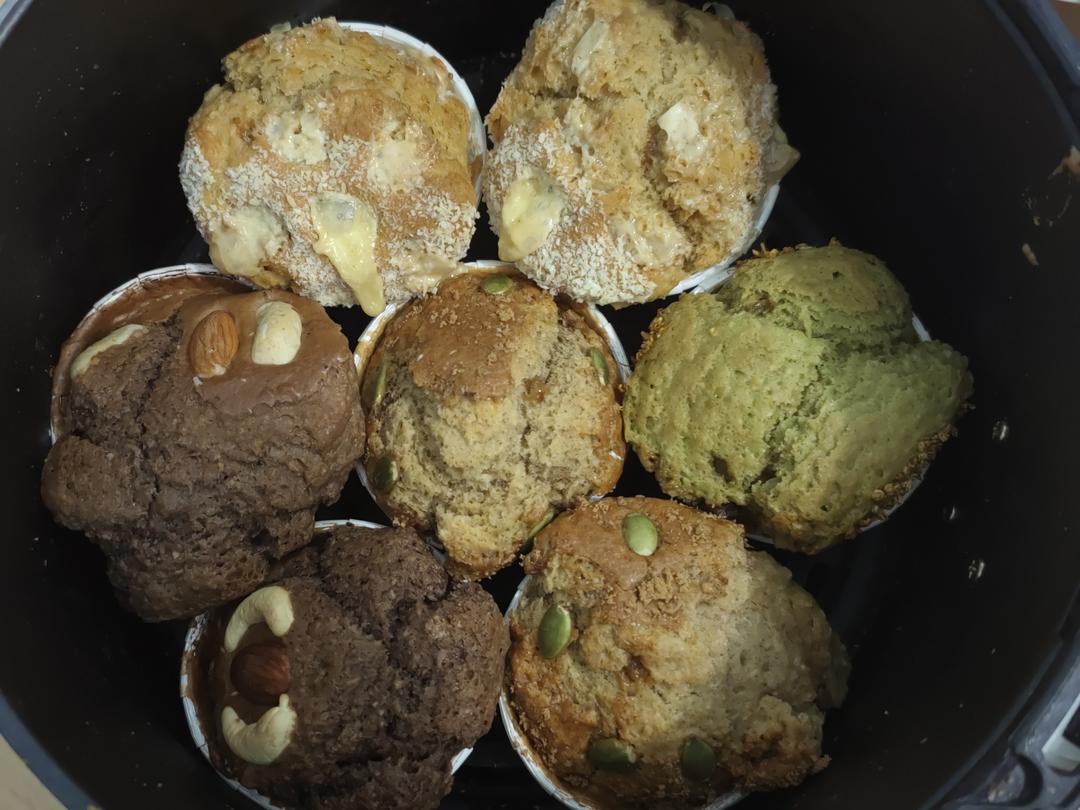 空气炸锅纸杯麦芬蛋糕（超简单）