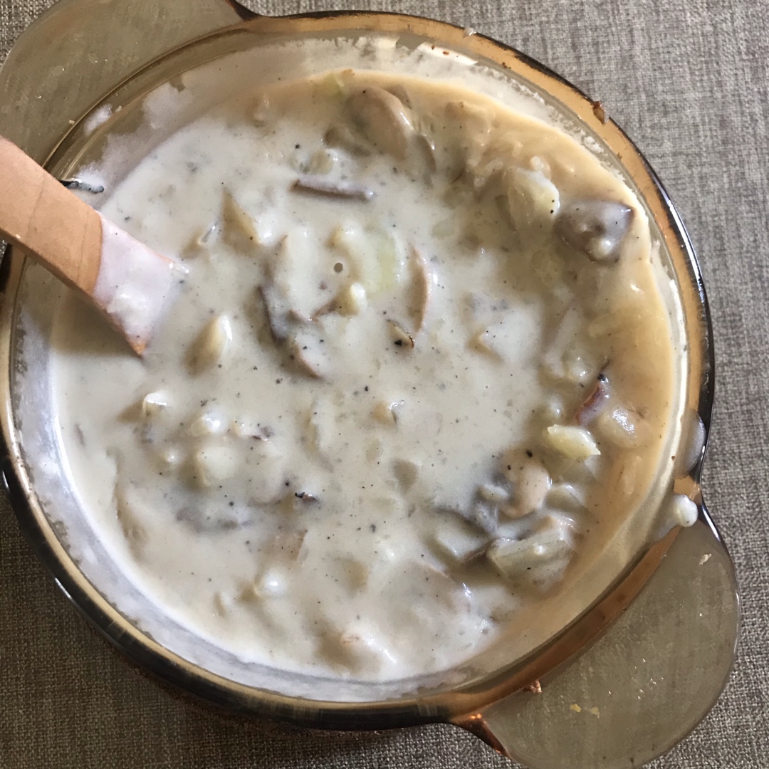 法式奶油蘑菇浓汤「豪华低脂无奶油版」