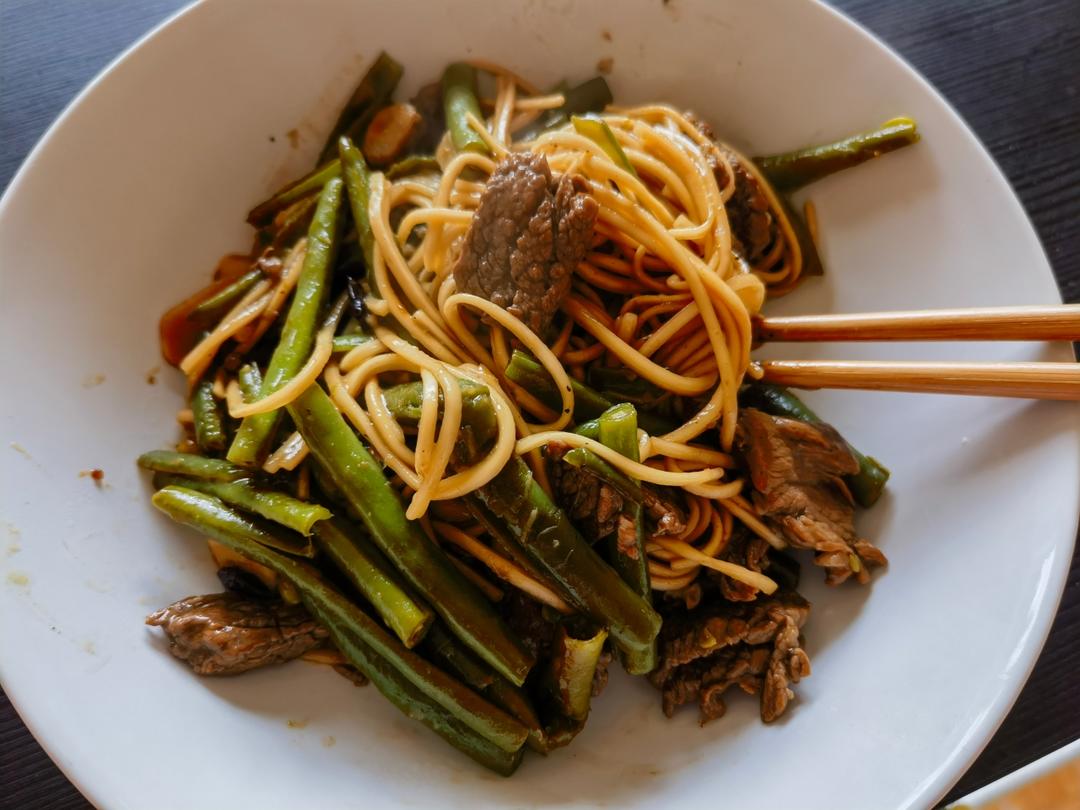 地道老北京扁豆焖面 豆角焖面 太好吃小心吃撑哦