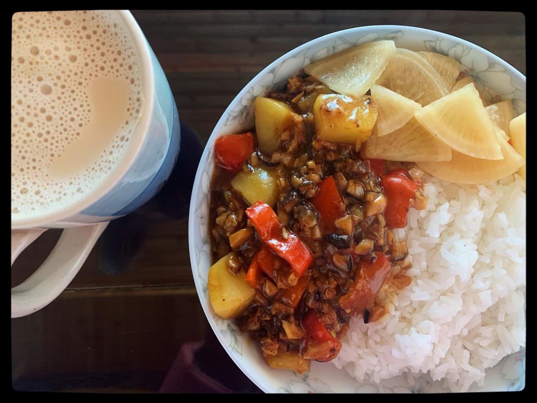 ㊙️香菇土豆肉沫拌饭❗️比外卖还好吃