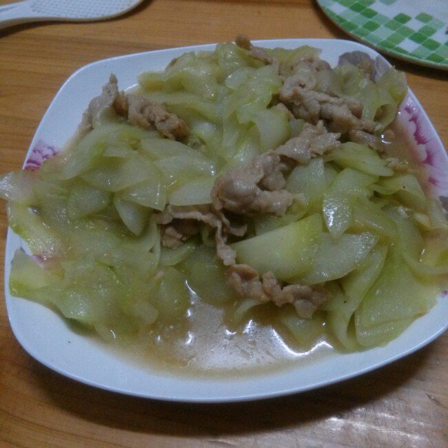 黄瓜炒肉片