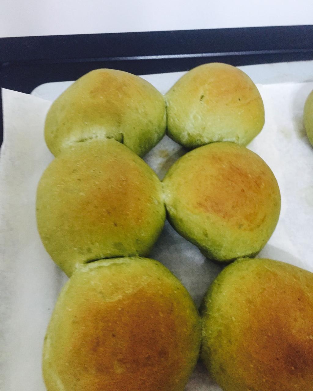 抹茶红豆软面包