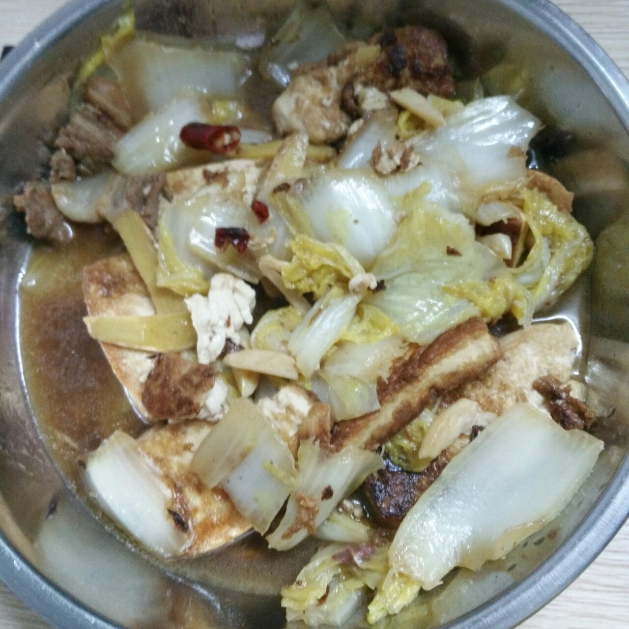 家常白菜炖豆腐-新手下厨 Stew Chinese cabbage with Tofu