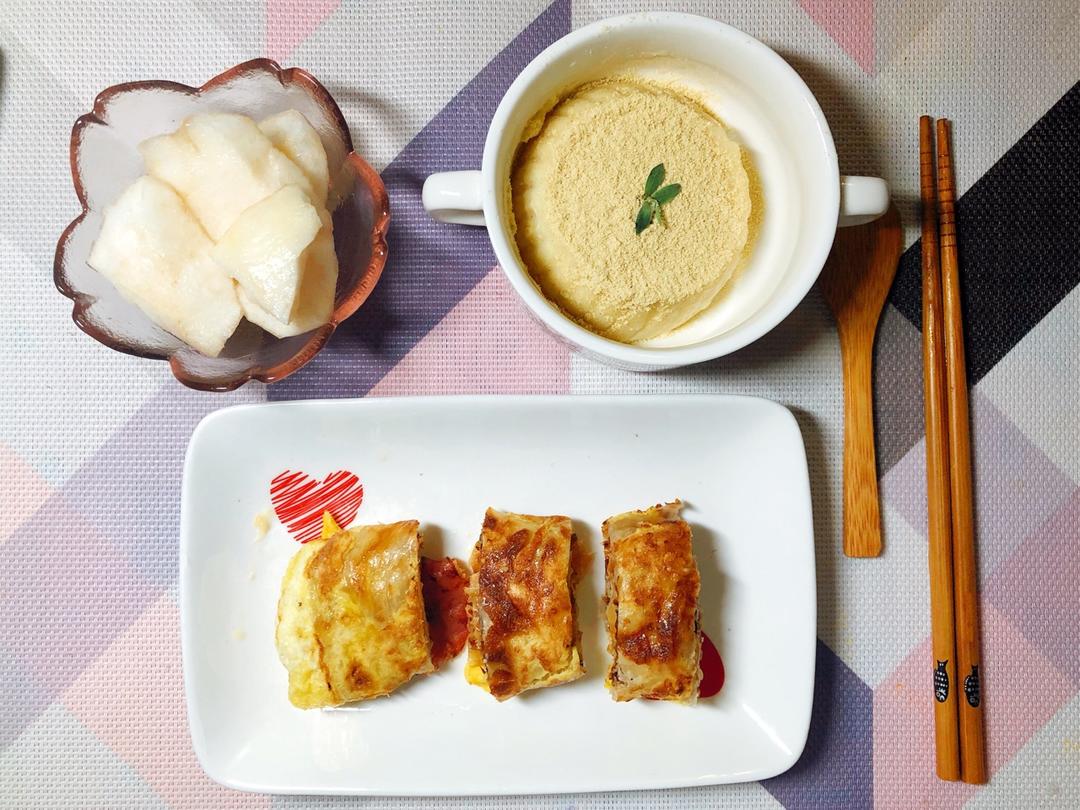 三分钟就可以做好孩子的早餐（手抓饼）