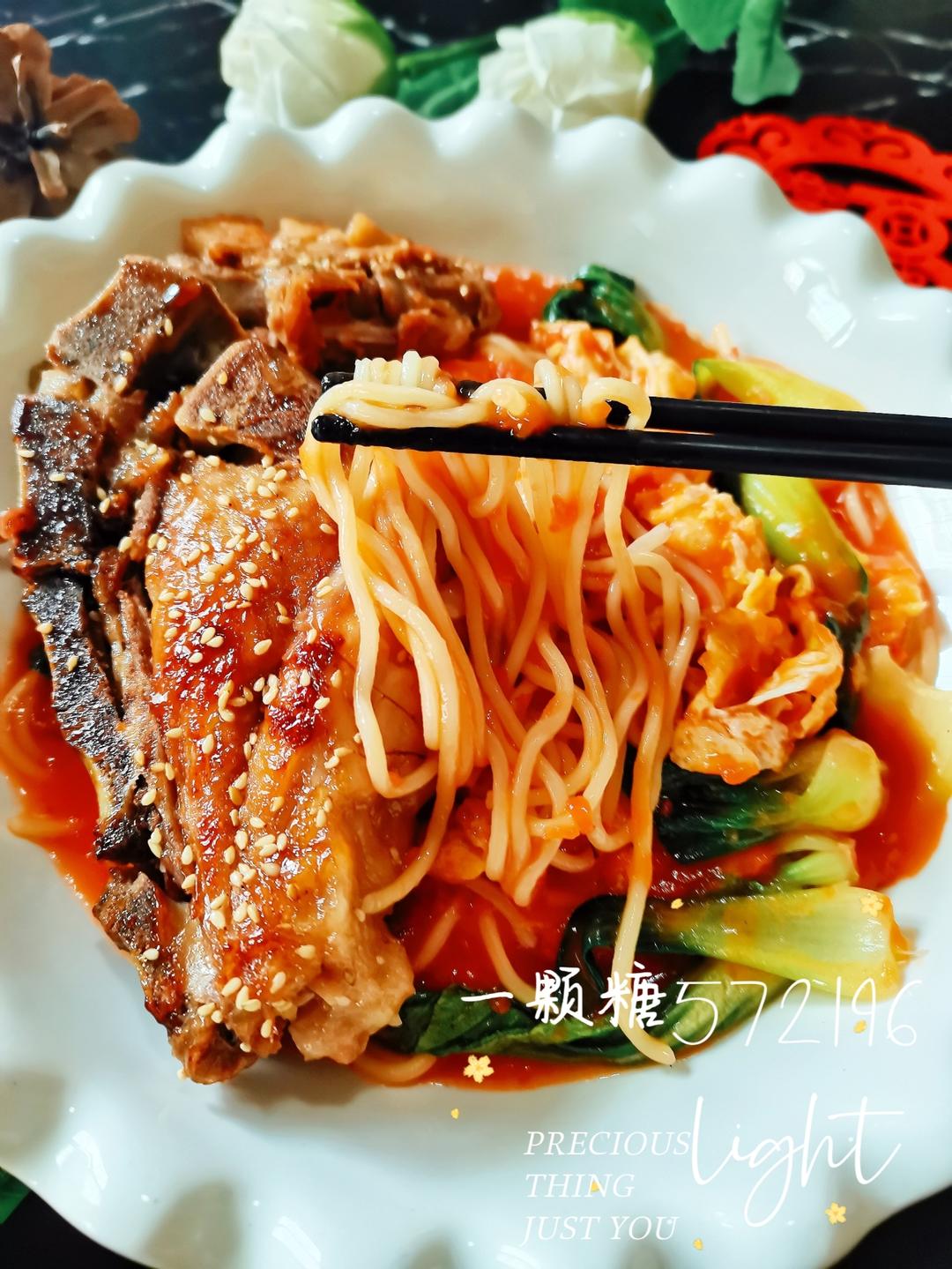 太绝了👉🏻༄「番茄🍅浓汤猪骨面🍜」༄