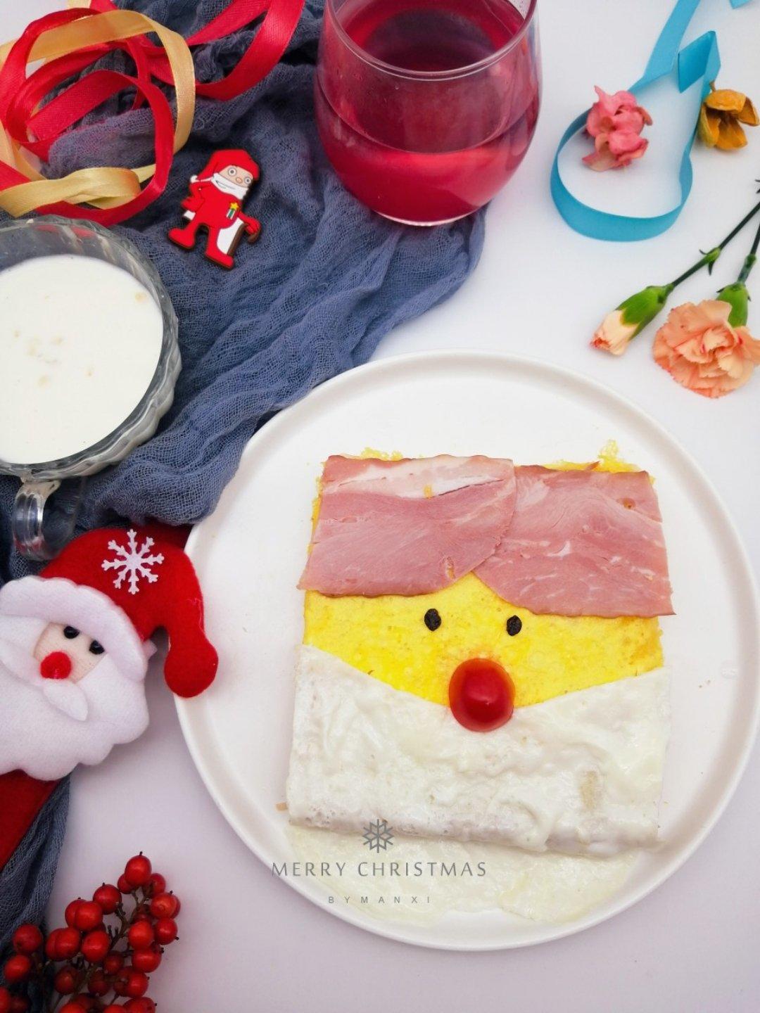 圣诞老人开放式三明治