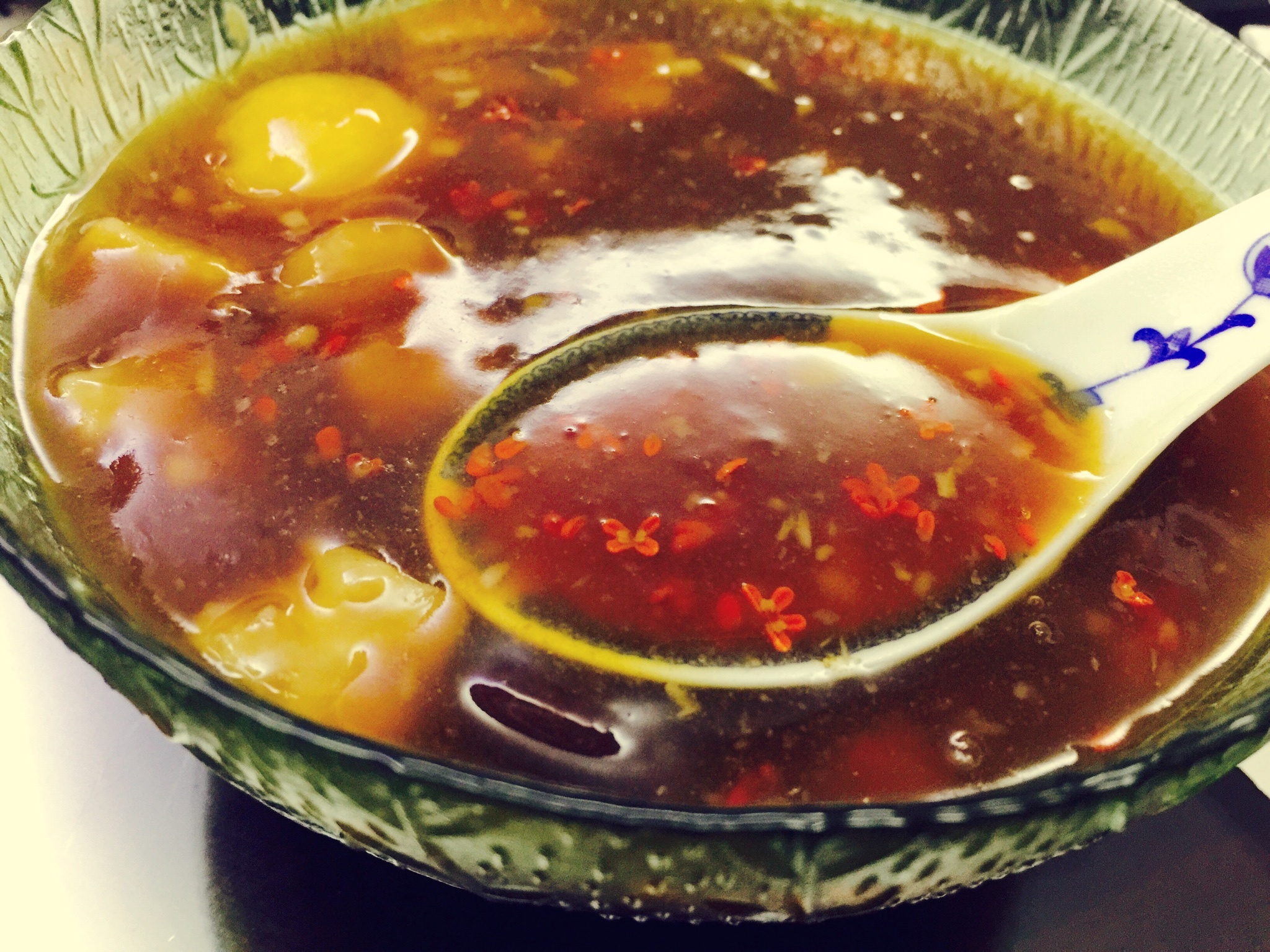 桂花芋头丸子甜汤的做法