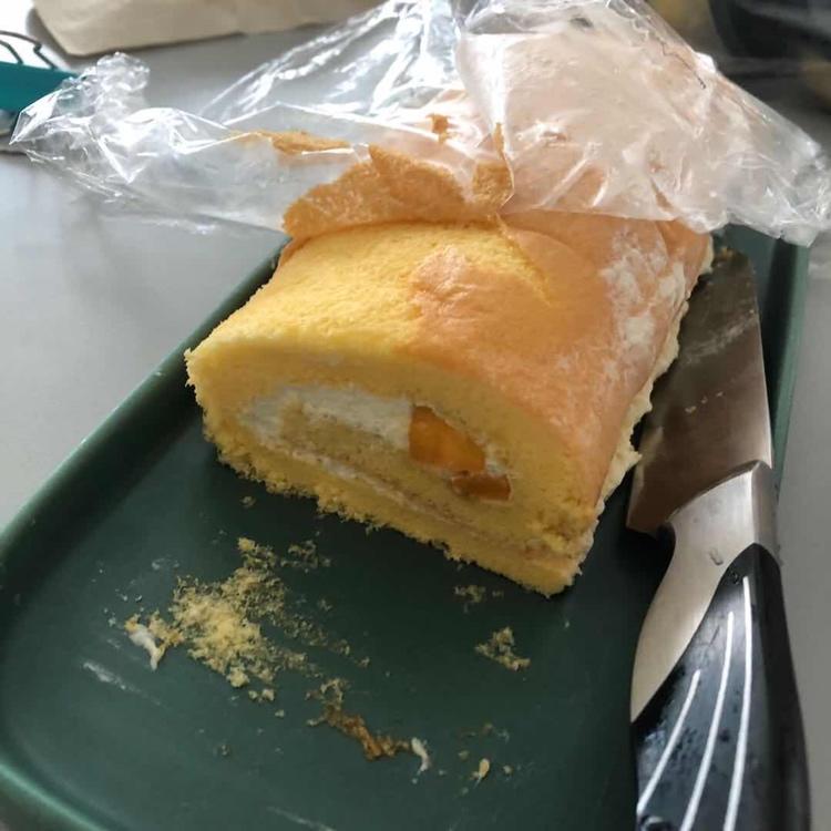 芒果蛋糕卷（详细的小四卷制作视频）