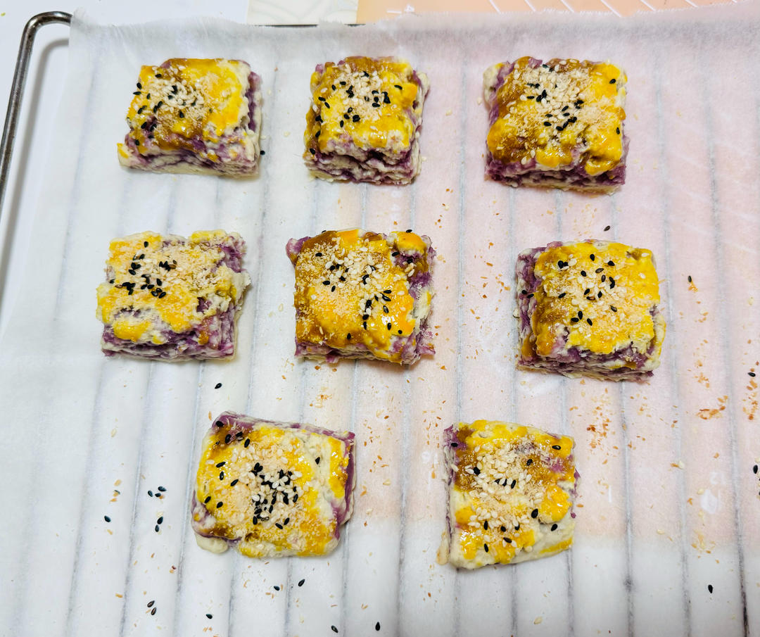 【芋泥司康】层层香酥颜值高，有手就能做