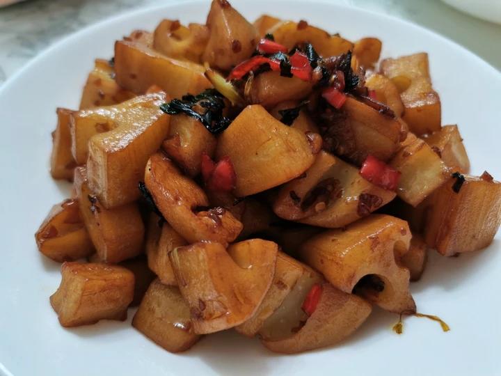 家常快手菜小炒藕丁真香