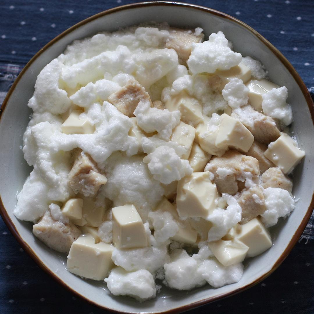 k-喵爪做的雪花豆腐