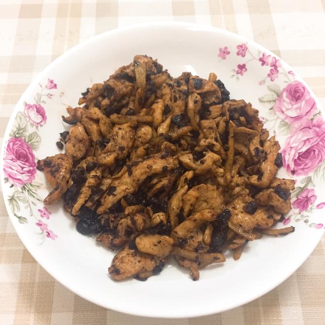 香炒姜丝豆豉鸡肉的做法