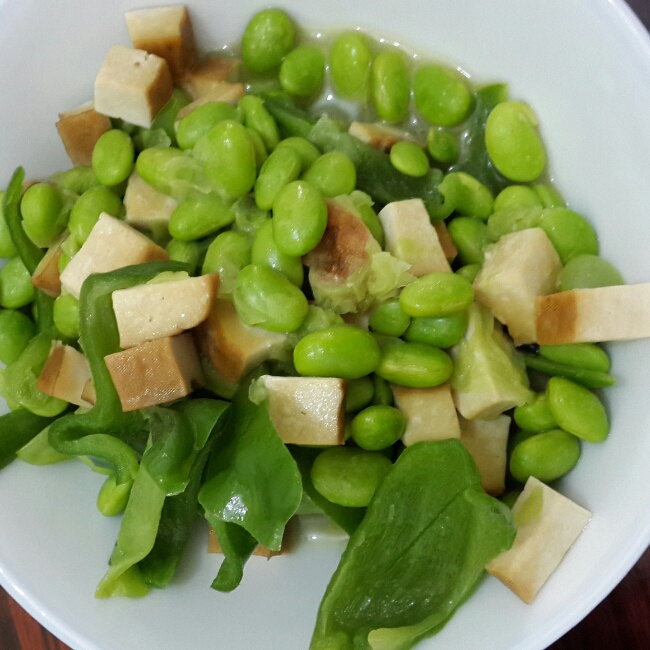 青椒毛豆炒香干