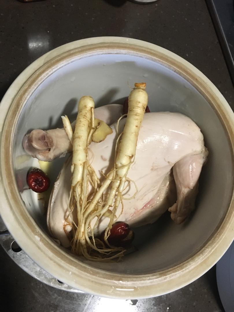 鲜人参炖鸡汤