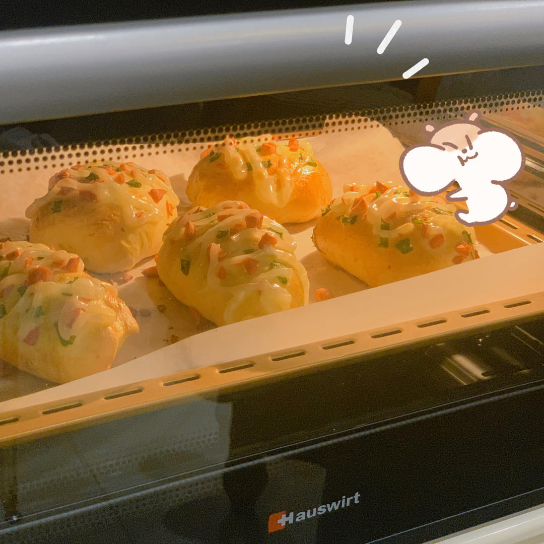 香葱火腿肉松面包