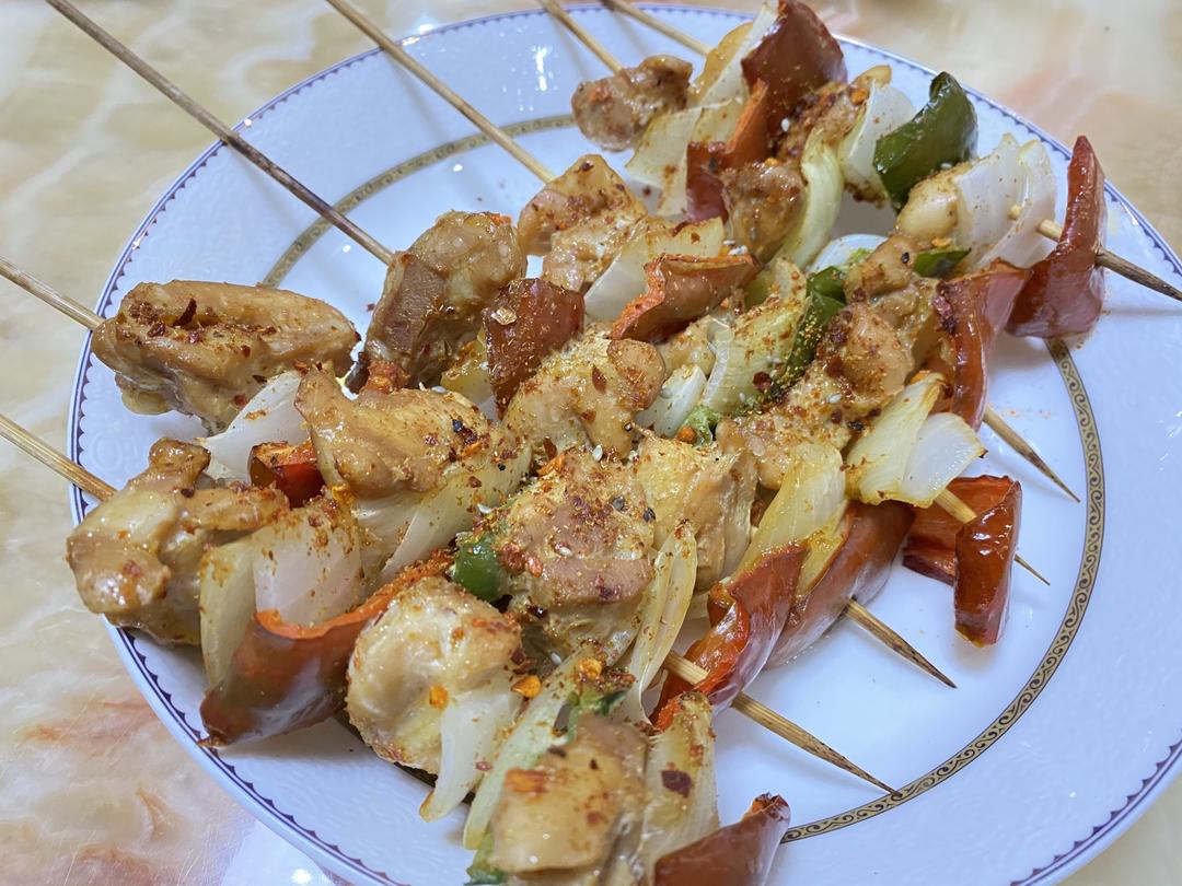 低脂鸡肉串烧的做法