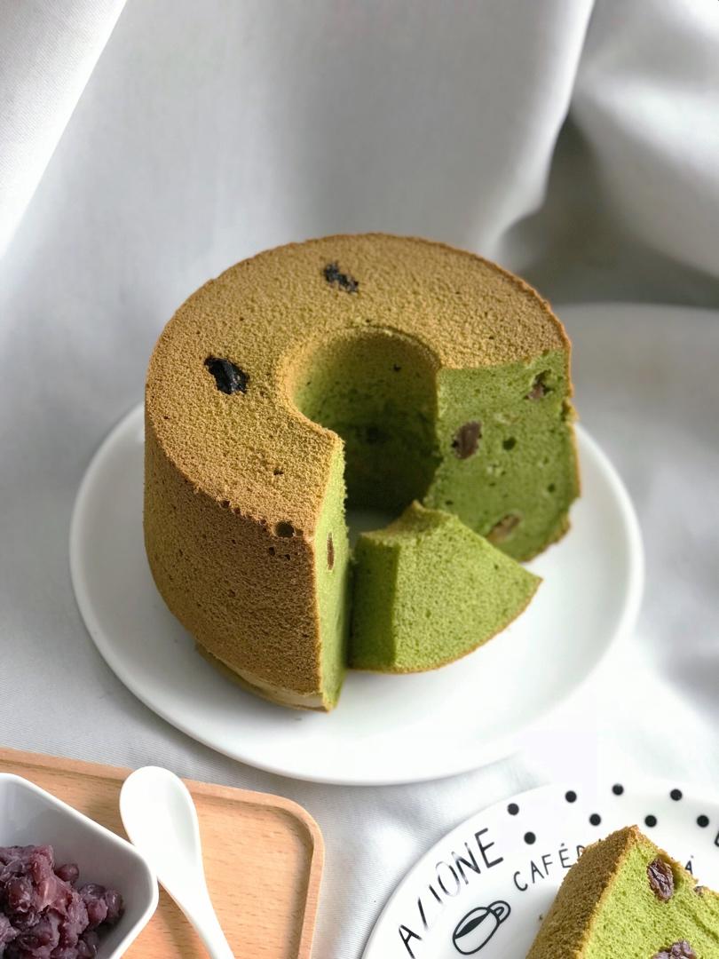 中空系列:青井老师の抹茶蜜豆戚风