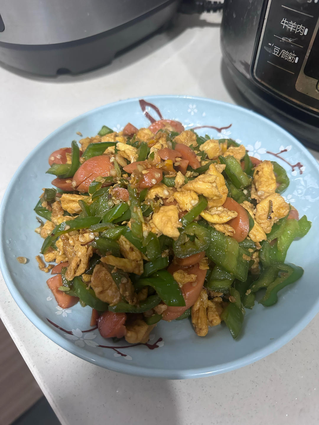 青椒火腿炒鸡蛋