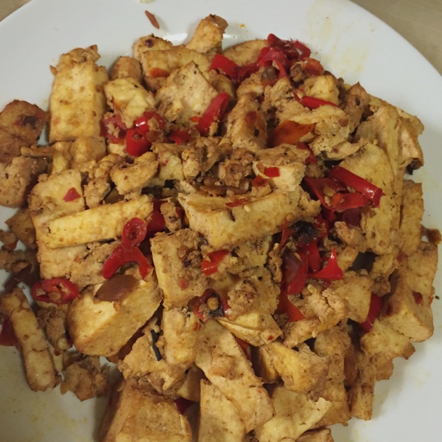 青椒冻豆腐