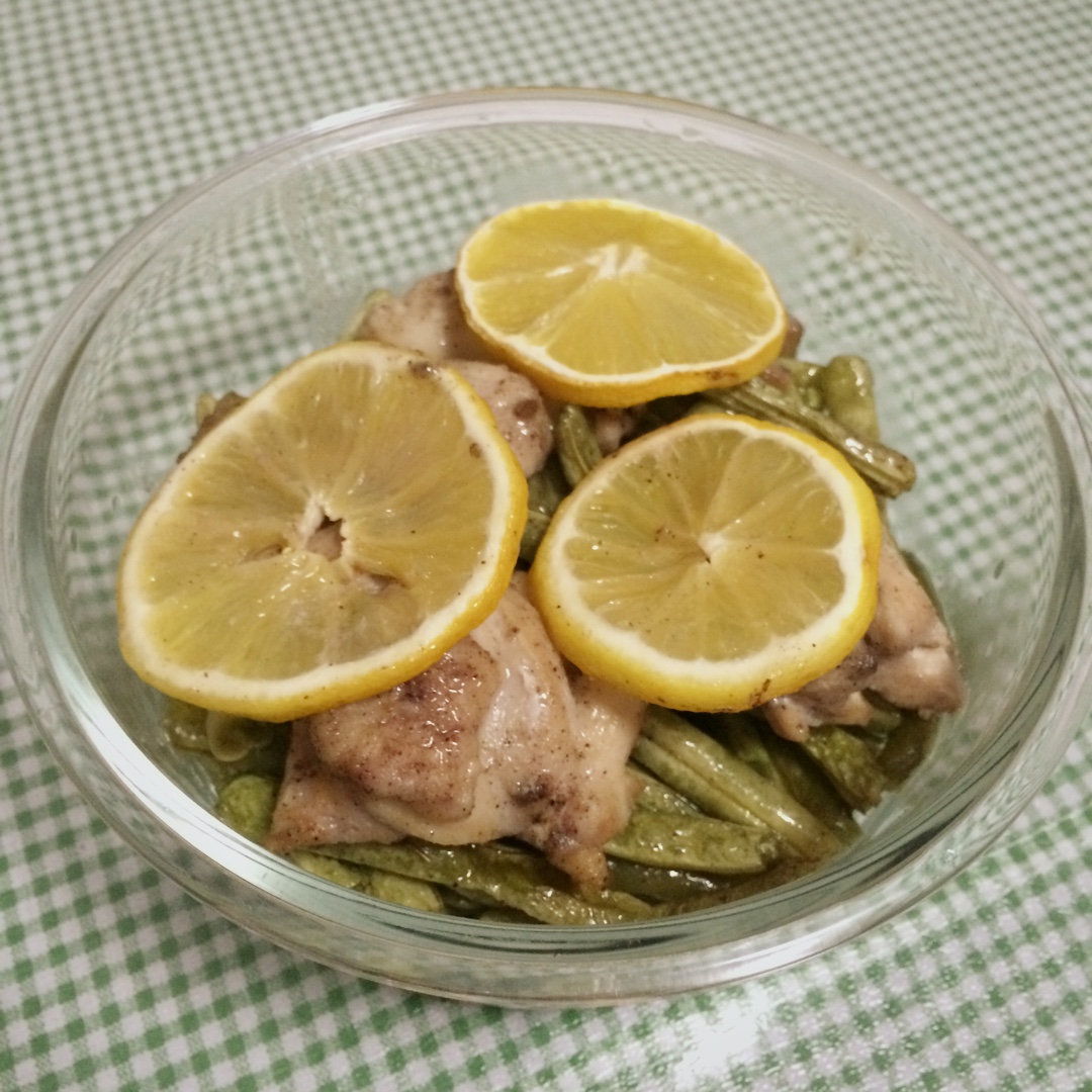 【健康三餐】烤鸡腿+干煸豆角