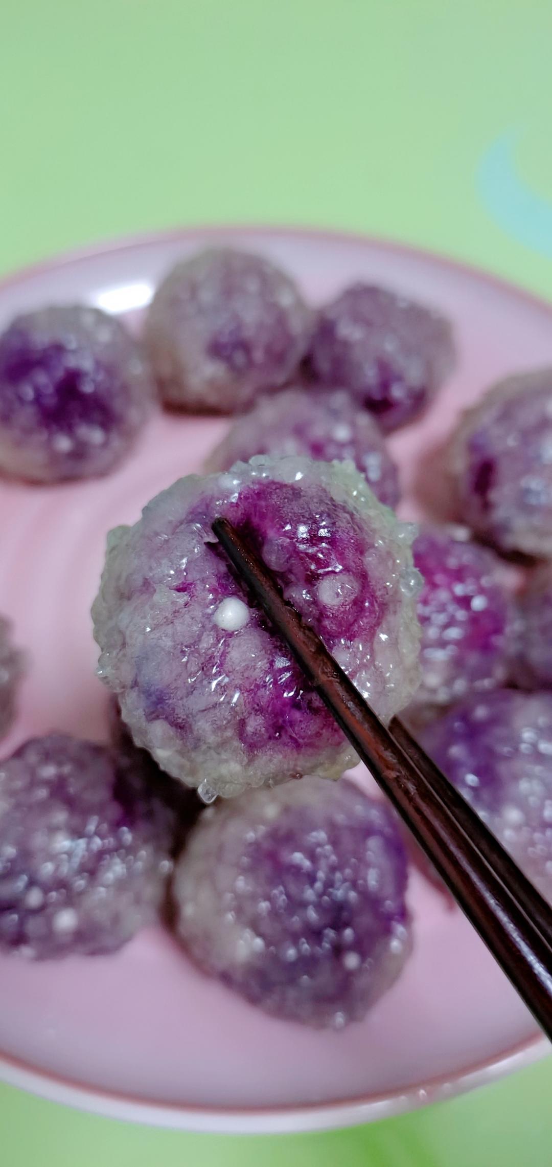 水晶紫薯丸子