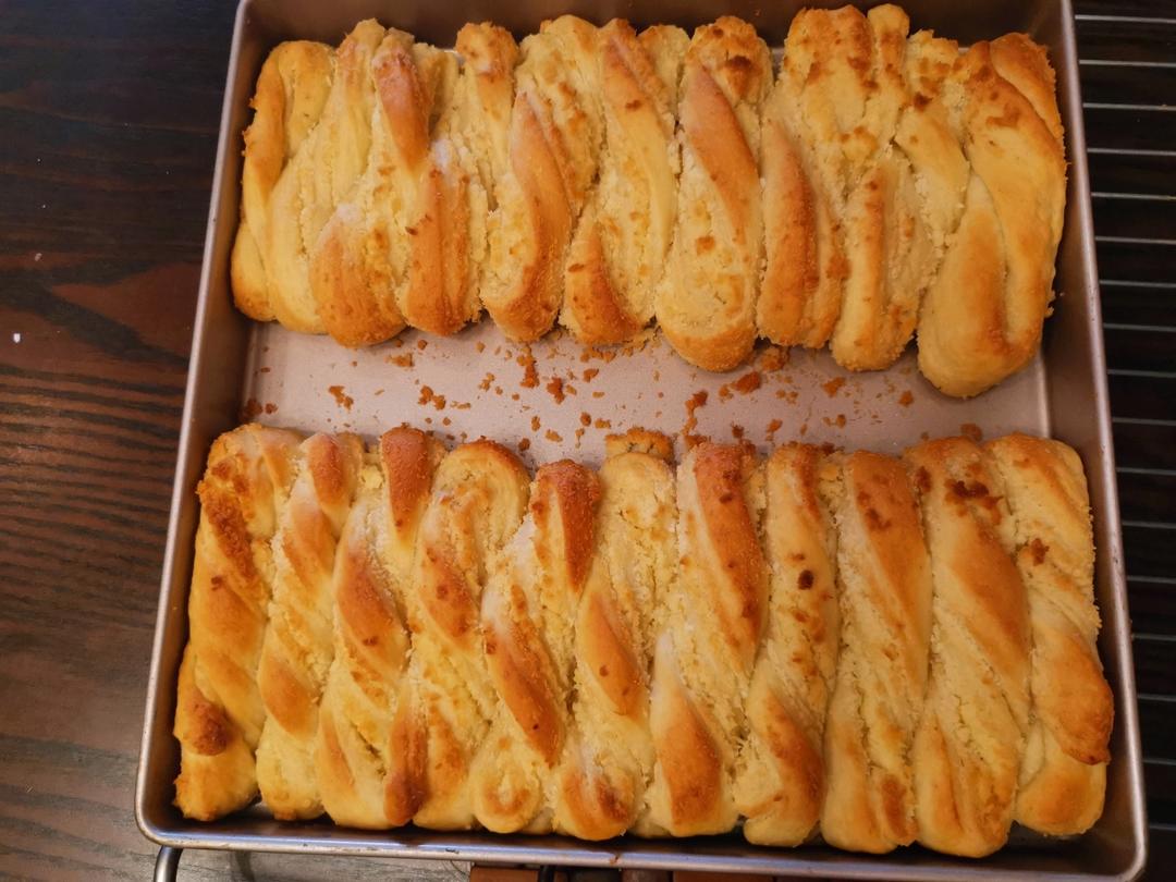 椰蓉面包棒 | 附自制椰蓉馅 两种整形方法