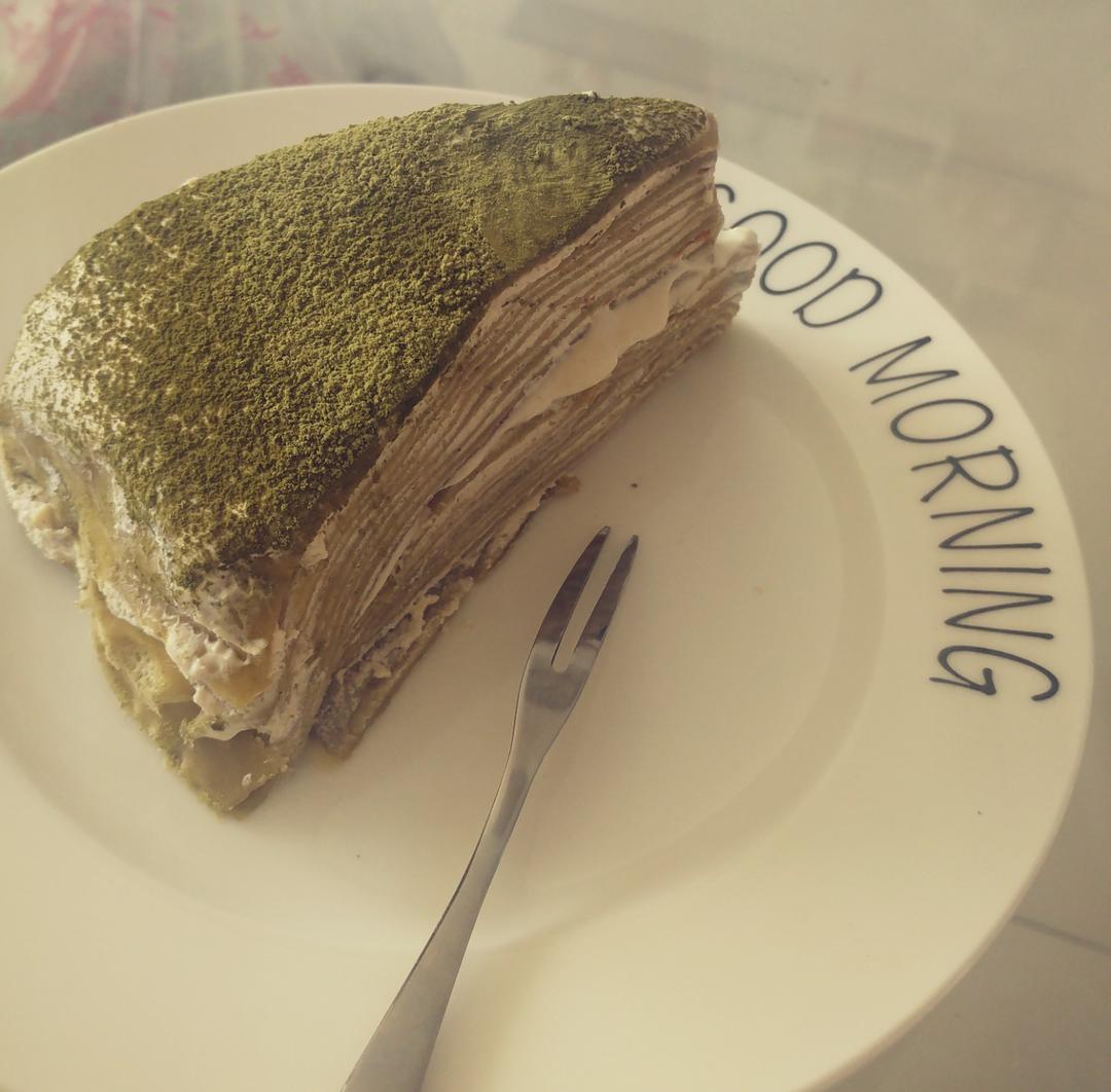 沫沫的相思蛋糕（抹茶红豆千层蛋糕）